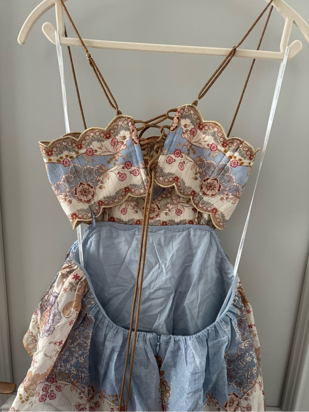 Zimmermann floral tiered maxi dress in blue - Picture 6 of 9